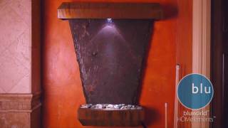 BluworldWater Wonders WWHSS Hanging Slate Wall Fountain [upl. by Eenaffit]