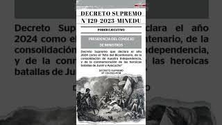 ✍DENOMINACIÓN DEL AÑO 2024 EN PERÚ [upl. by Ajnotal]