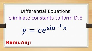 Differential Equations  Eliminating arbitrary constant to find Differential Equation Example 3 [upl. by Eart783]