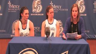 Drake Womens Basketball  Post Game Press Conference  Drake vs Iowa State  November 24 2013 [upl. by Assirod7]