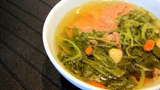 Watercress with pork rib soup 西洋菜排骨汤 [upl. by Lovato]