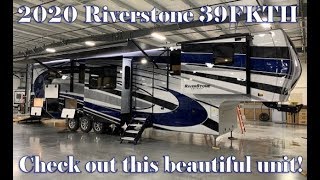 Luxury Front Kitchen 5 slide out Toy Hauler Fifth Wheel 2020 Riverstone 39FKTH  Couchs RV Nation [upl. by Largent]