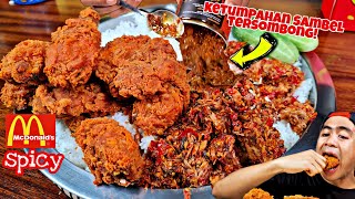 MUKBANG AYAM MCDONALDS SPICY PAKE SAMBEL TERSOMBONG [upl. by Ordnajela237]