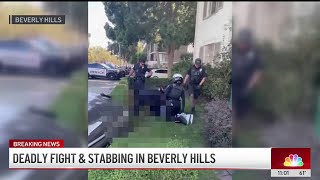 Deadly fight and stabbing in Beverly Hills [upl. by Aneelahs]