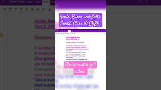 AcidsBases and Salts Part2 Class 10 CBSE [upl. by Alyled]