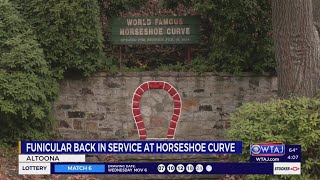 Horseshoe Curve Funicular returns to service after 4year closure [upl. by Noiek]