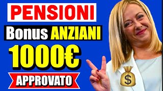 🔴 UTIMORA 👉 NUOVO BONUS 1000 EURO PENSIONI PER ANZIANI APPROVATO 💰 Prestazione Universale [upl. by Wivestad]