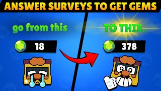 3 METHODS to Get GEMS for F2P Players in Brawl Stars Make Money with Online Surveys [upl. by Mcdade]