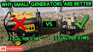 Why smaller generators are better for power outages [upl. by Yared]