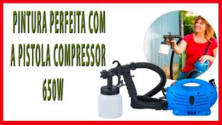 Pistola Elétrica Pintura Pulverizador de Tinta Compressor Paint 650w Mega Compras [upl. by Eugatnom]