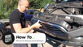 How To Remove and Replace The Front Bumper On Your Mini  The Mini Guy  F56 Mini One [upl. by Bullis18]