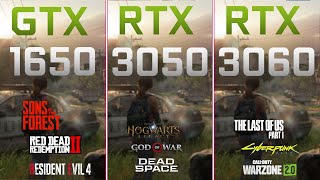 GTX 1650 vs RTX 3060 vs RTX 3050  Test in Games 2023 [upl. by Zina756]