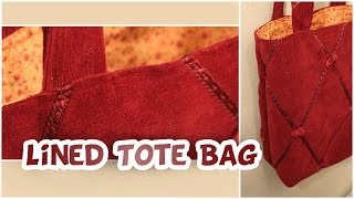 Basic Lined Tote Bag  How to EASY  Whitney Sews [upl. by Anippesuig]