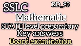 SSLC 2024 mathematics state level preparatory key answers viral shortfeed trending class10 [upl. by Amesari]