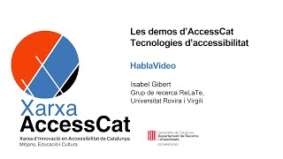 HablaVídeo aprenentatge de la pragmàtica lingüística i sociocultural  Demos AccessCat [upl. by Theressa]