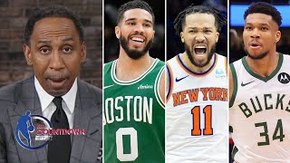 NBA Countdown  quotKnicks and Bucks are Celtics biggest threats for East titlequot  Stephen A amp Perk [upl. by Kahl]