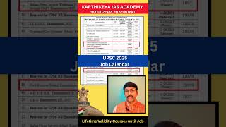 UPSC New Job Calendar 2025 on Various Posts [upl. by Fleta]