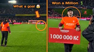 Sparta Prague Fan Bags A Million After Scoring An Epic Halfway Line Goal 🤯 [upl. by Akkinahs]