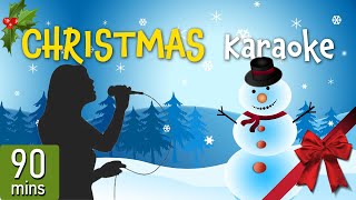 The Christmas Karaoke  90 minutes with the Best Christmas Songs with lyrics [upl. by Oiramed]