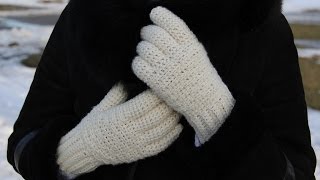 How to crochet womens gloves  video tutorial for beginners [upl. by Yasnyl]