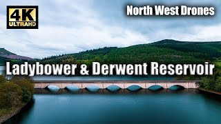 Ladybower amp Derwent Reservoir  Drone aerial Footage 4k [upl. by Attekal733]