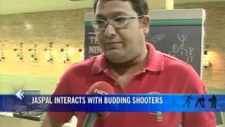 Marks for Sports Jaspal interacts with budding shooters [upl. by Afihtan]