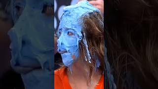 Jessica Juttel gets destroyed with 4 pies short shorts shortvideo pieintheface pie wam messy [upl. by Mandeville]