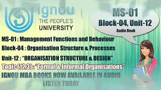 Formal and Informal Organisations  Organisation Structure and Design  DLL management audiobook [upl. by Naitsabas]