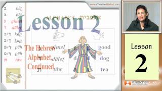 Learn Biblical Hebrew  lesson 2  Hebrew AlefBet part 2  by eTeacherBiblicalcom [upl. by River]