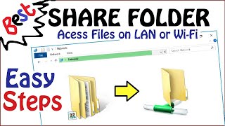 Share Folder in Windows 10 \ 8 \ 7  Network File Access Sharing in 4 Steps [upl. by Shue]