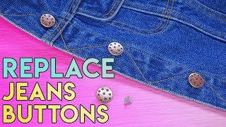 How to change jeans buttons on a denim jacket [upl. by Ennailuj981]