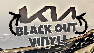 Black Overlay for the New Kia Badges blackout tape for chrome strips [upl. by Keely]