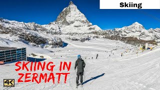 Zermatt Skiing  Klein Matterhorn to Schwarzsee  Skiing in Switzerland [upl. by Alyson926]