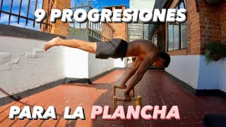 🔥9 PROGRESIONES PARA LA PLANCHA  TUTORIAL CALISTENIA 2023 [upl. by Ligriv]