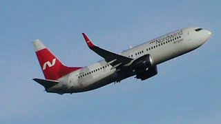 MОЩНЫЙ ВЗЛЁТ САМОЛЁТА BOEING 737800 NORDWIND AIRLINES [upl. by Yrollam]