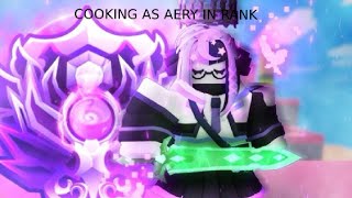 Cooking As AERY in rank… Roblox Bedwars [upl. by Eirdua]