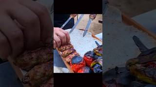 Shish kebab cooked by coolchef cooking shishkebab asmr [upl. by Aekin]