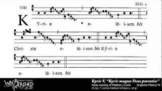 Kyrie V from Mass V Gregorian Chant [upl. by Hogle]