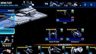 Empire v LEVIATHAN w Mark VI Interceptor  Climbing for crystals  SWGOH [upl. by Leyameg854]