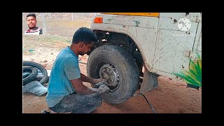 7 00 R15 Tyre replacement  easy method [upl. by Thant406]