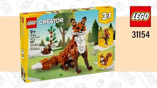 LEGO Creator 3in1 Forest Animals Red Fox 31154667 pcs Owl amp Squirrel  Speed Build  TBBL [upl. by Astri166]