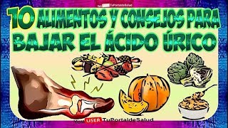 10 Alimentos Para Bajar el Acido Urico  Dieta Pata Bajar el Acido Urico🍝 [upl. by Joiner]