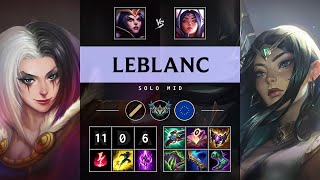 LeBlanc Mid vs Irelia Perfect KDA Legendary  EUW Challenger Patch 1421 [upl. by Eniger856]