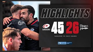 TWO FROM TWO Lozowski kicks 22 POINTS  Saracens 4526 Sale Sharks  Premiership Rugby Highlights [upl. by Ahseei]