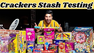 Different Diwali Crackers Testing 2023  Cheapest Crackers Stash Testing Part1 Thakur Saurav Vlog [upl. by Noyad]