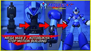 MEGA MAN X KOTOBUKIYA STOP MOTION BUILDING REVIEW  ロックマン×コトブキヤ ストップモーションビル [upl. by Irotal]