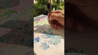 Easy watercolor flowers 🌺✨😱 watercolor drawing flower painting art craft shorts [upl. by Assirak]