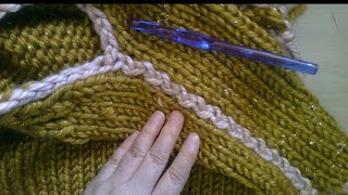 Join Two Knitted Pieces Together Using a Crochet Hook [upl. by Aeuhsoj]