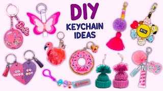 10 DIY KEYCHAIN IDEAS  How To Make Super Cute Keychains  BTS  Barbie  BFF Gift and more [upl. by Ennaira602]