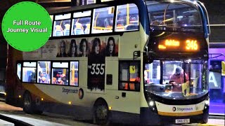 Stagecoach Manchester 346 Full Route Journey Visual Ashton to Hyde  SN16OTU 10579 [upl. by Ahseetal]